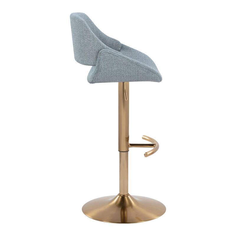 Silver Orchid Svellingen Adjustable Bar Stool with Rounded T Footrest - Set of 2