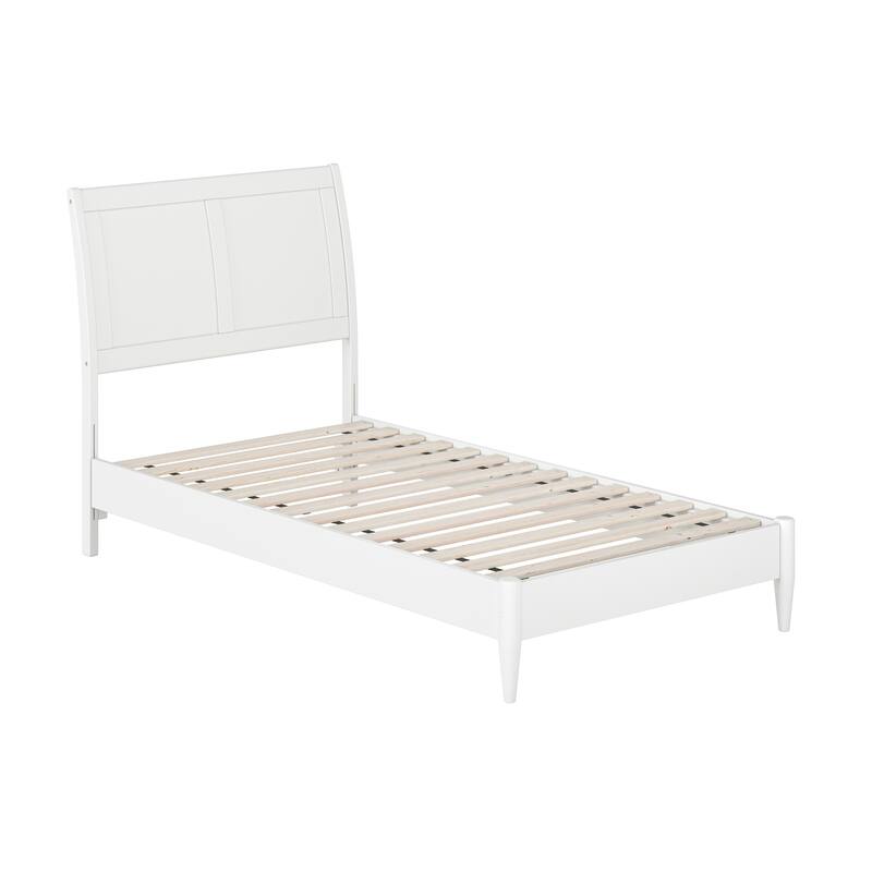 Valencia Solid Wood Low Profile Sleigh Platform Bed