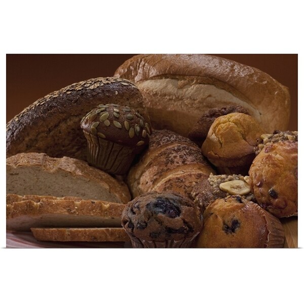 "Assorted breadsn and muffins" Poster Print