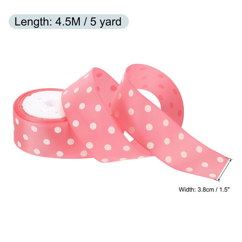 Grosgrain Ribbons with Dots Ribbon Bow Decoration