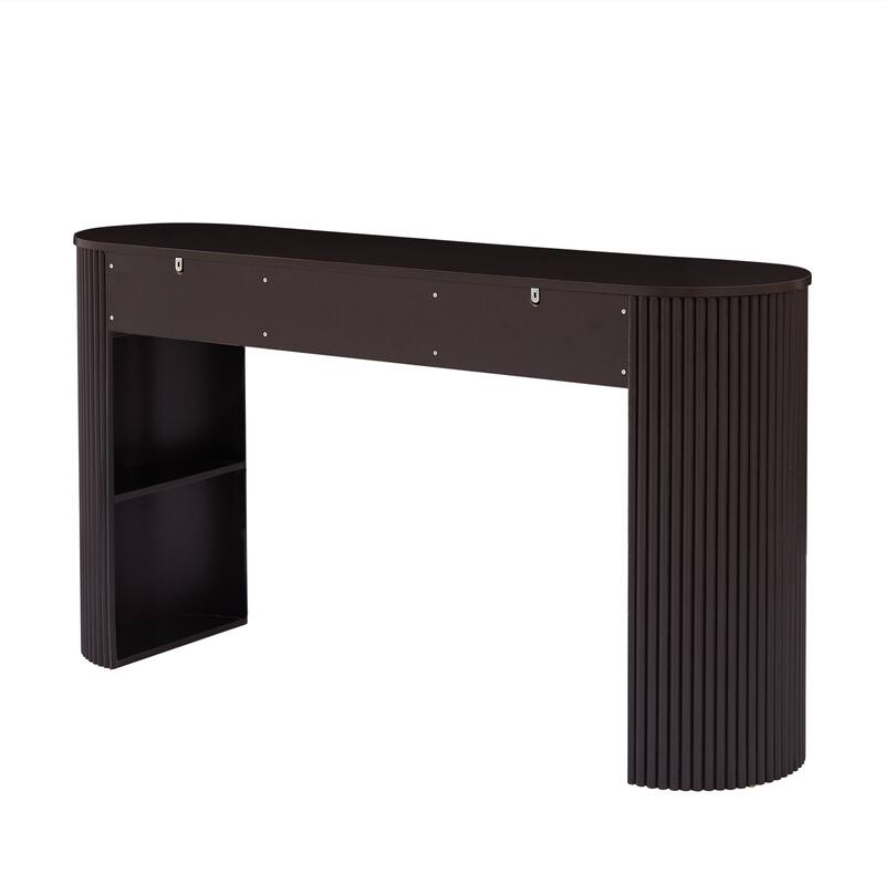 Retro Fluted Console Table with Interchangeable Legs by Christopher Knight Home