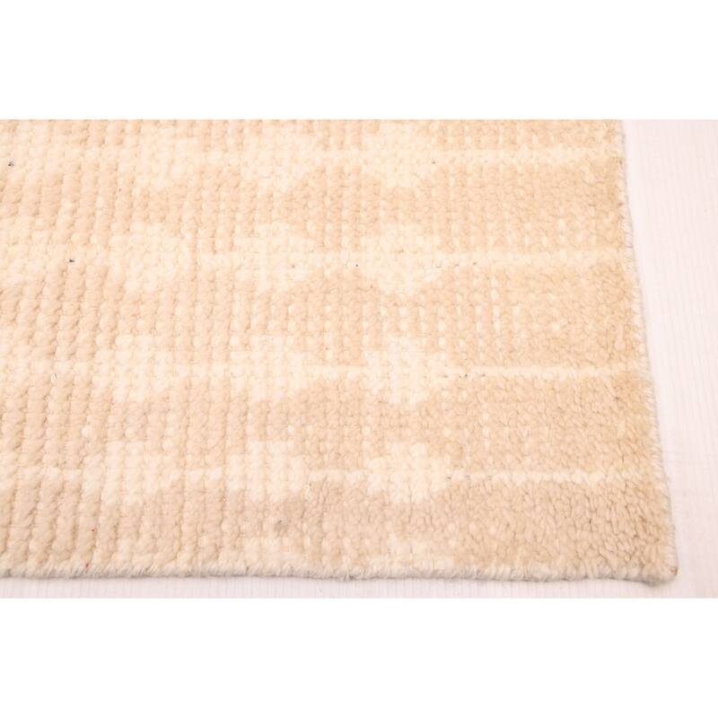 ECARPETGALLERY Hand-knotted Tangier Beige Wool Rug - 5'3 x 7'10