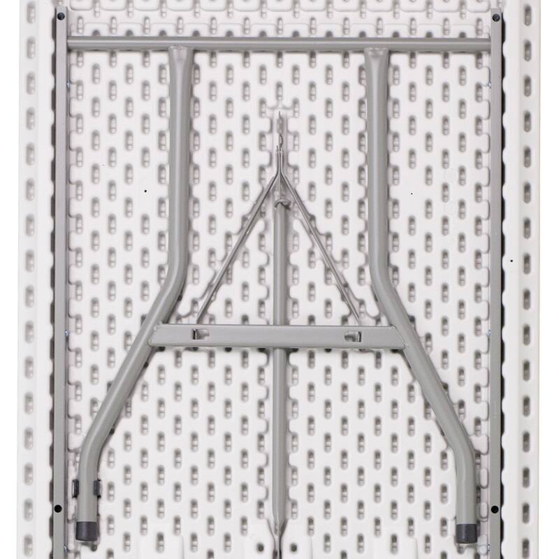 30"W x 96"L Granite White Plastic Event and Party Folding Table