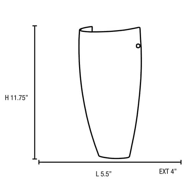 dimension image slide 1 of 2, Access Lighting Daphne LED Wall Sconce - Dimmable