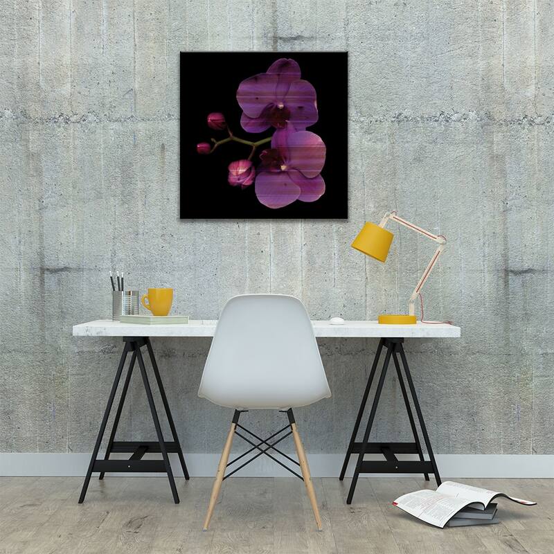 The Color Purple Print On Wood by Magda Indigo - Multi-Color