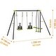 preview thumbnail 2 of 3, 100.78 in. W Triple Children Metal safe swing set 440lbs for age 3+