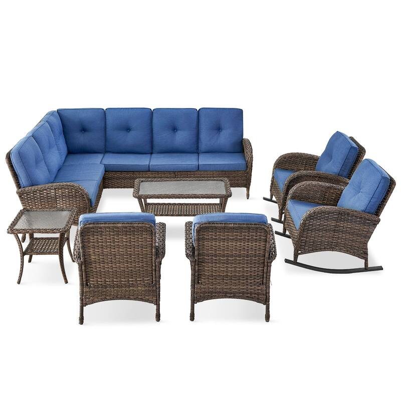 Outdoor Sectional Sofa with Cushion Funiture Set