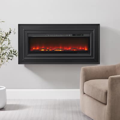 Wall Mounted Electric Fireplace Console, Fully Assembled
