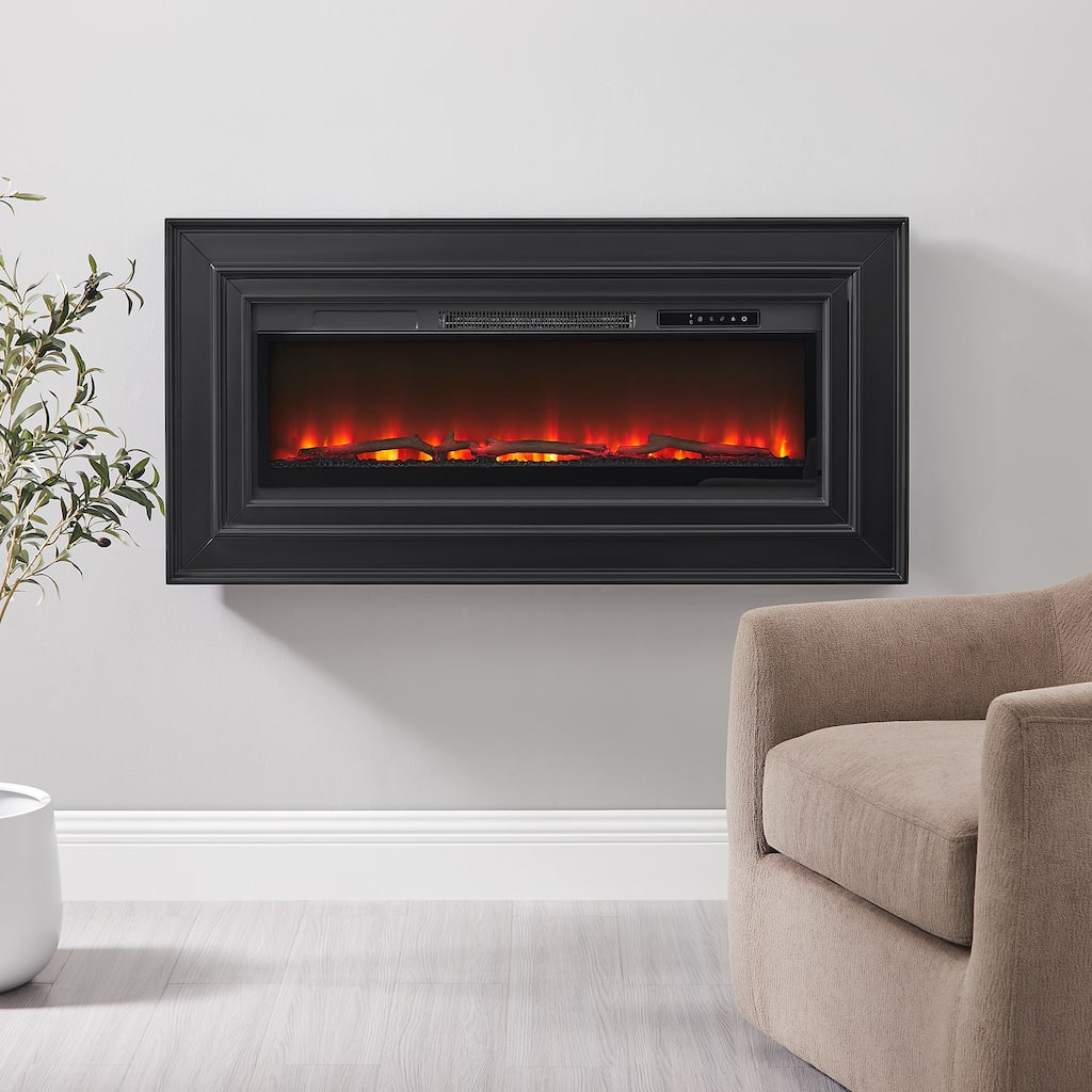 Wall Mounted Electric Fireplace Console, Fully Assembled