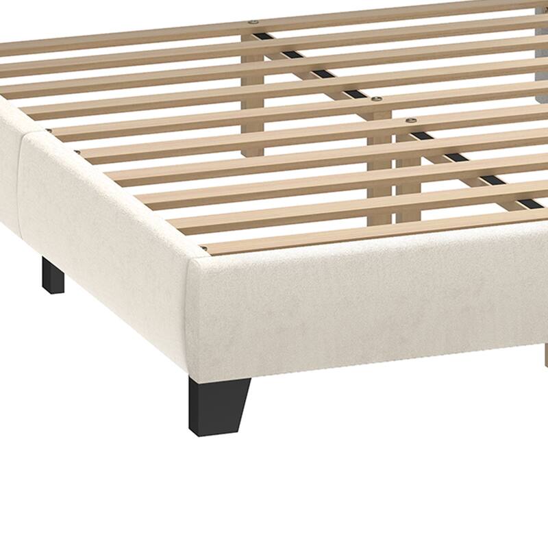 58" Tall Wingback Storage Headboard Bed Frame with USB Charging Stations and Deep Button Tufted