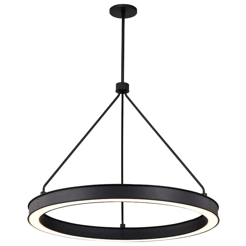 Longford 30 Inch LED Pendant Textured Black Acrylic Lens - Textured Black