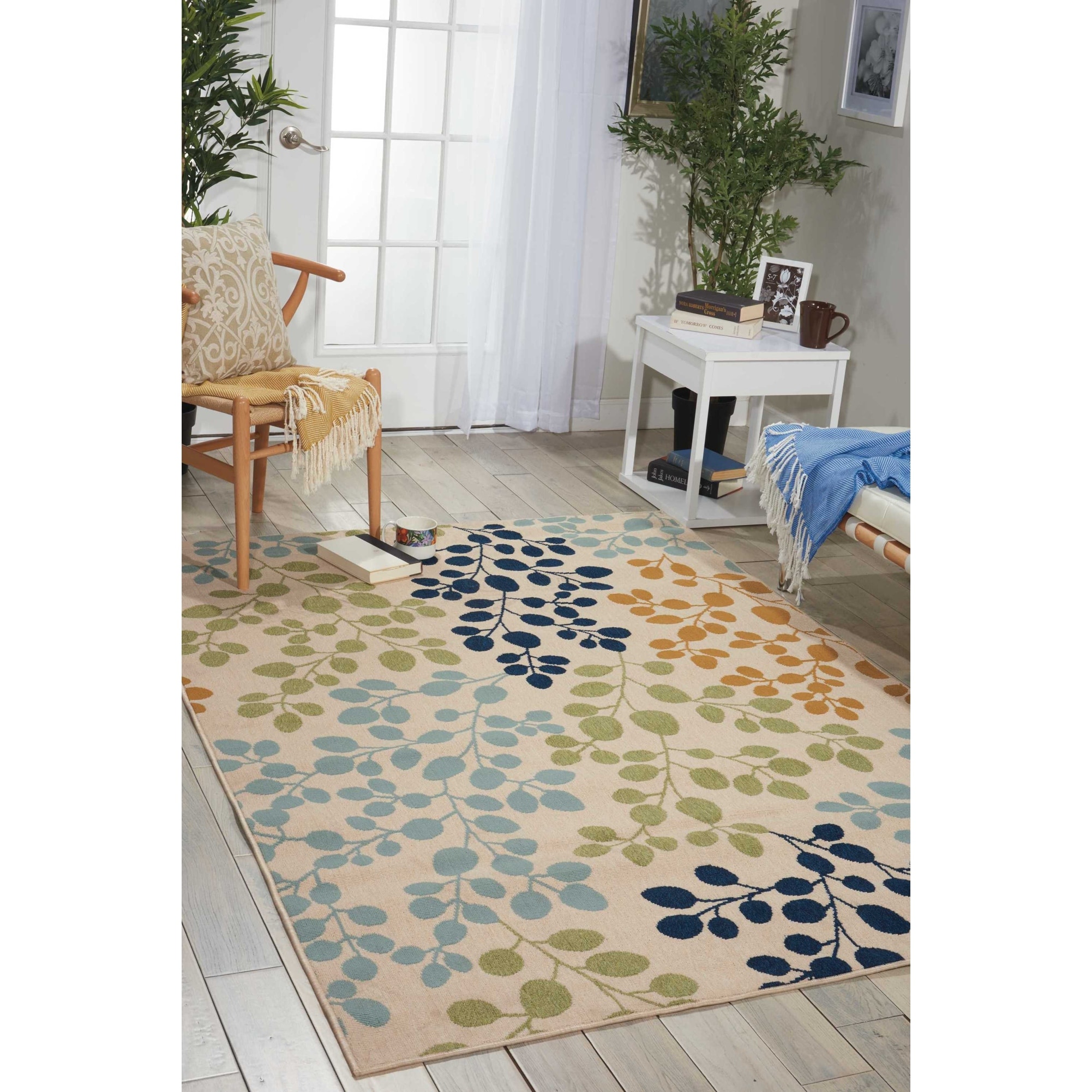 Nourison Caribbean Indoor/Outdoor Modern Floral Area Rug