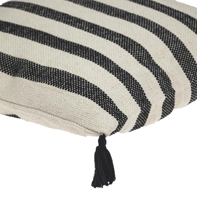 Parkland Collection Abali Transitional Black and White Pillow Cover