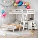preview thumbnail 1 of 43, Twin over Full Bunk Bed with Built-in Desk and Three Drawers,Multifunctional Loft Bunk Bed With Storage White