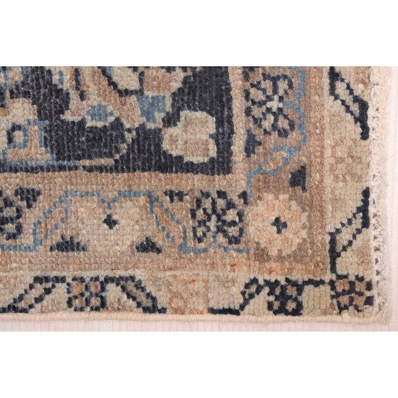 ECARPETGALLERY Hand-knotted Antalya Vintage Beige Wool Rug - 6'9 x 9'5