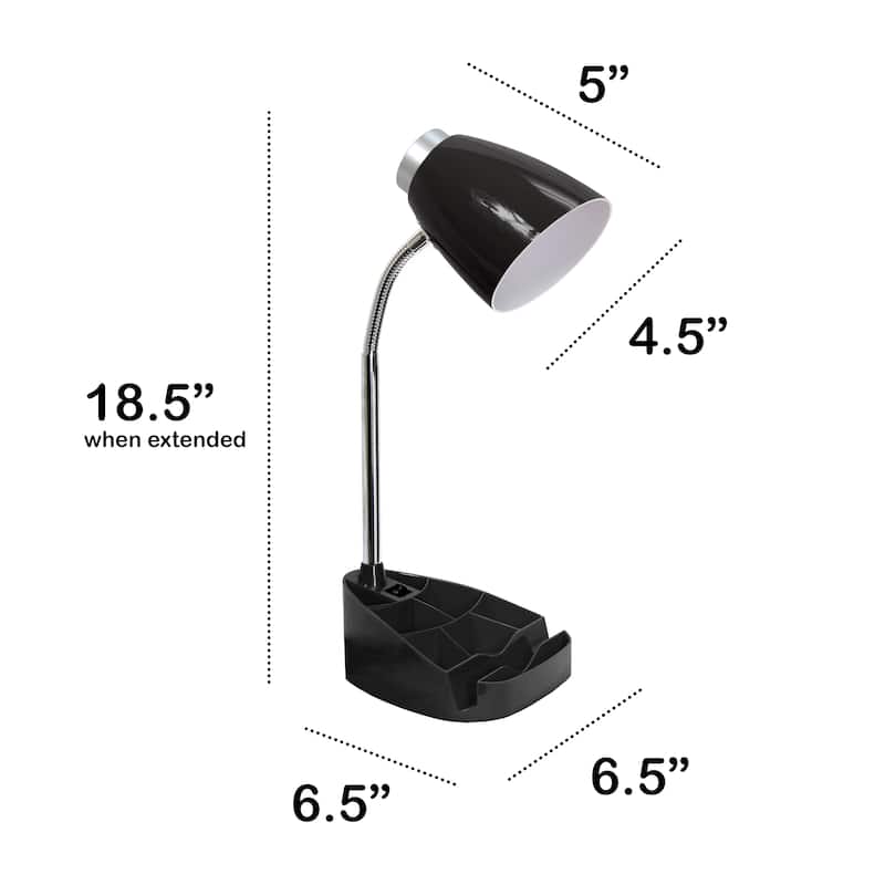 Creekwood Home 18.5" Flexible Gooseneck Organizer Desk Lamp - 18.5
