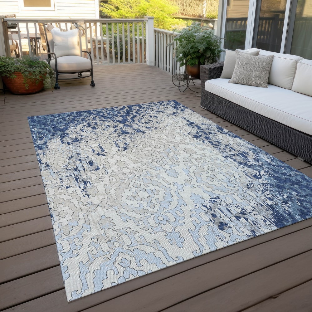 Machine Washable Indoor/ Outdoor Chantille Transitional Rug