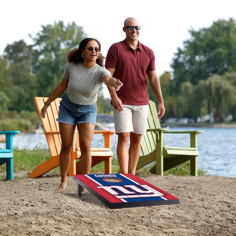 New York Giants NFL Compact 2x3 Tailgate Cornhole Board Set