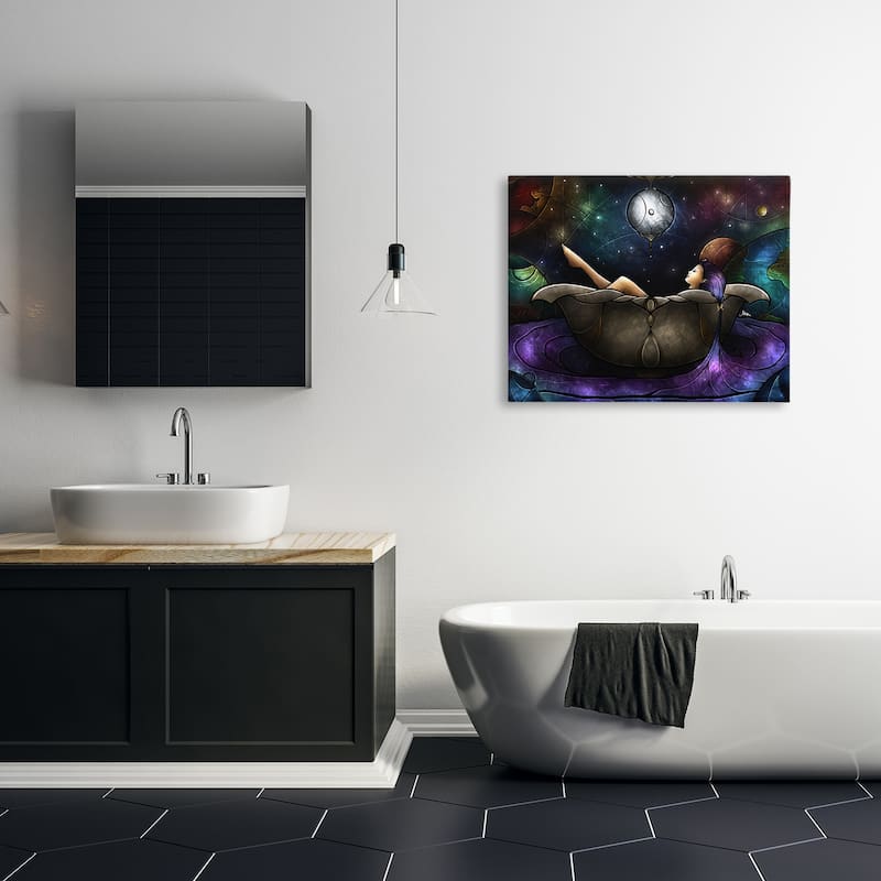 Stupell Bathing Under Moonlight Canvas Wall Art Design By Mandie Manzano