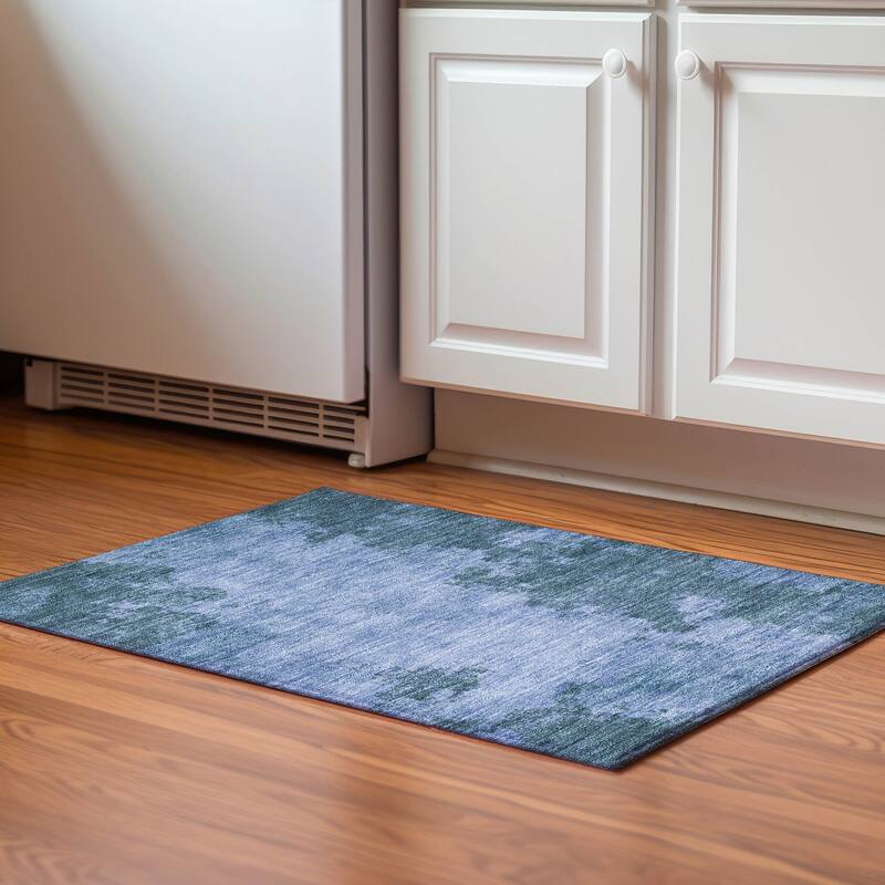 Premium Washable Super Soft Mayfield Rug - Denim - 1'8" x 2'6"