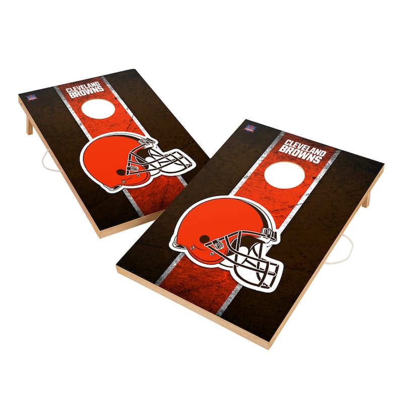 Vintage Cleveland Browns NFL 2x4 Tailgate Cornhole Boards - Include Carrying Case