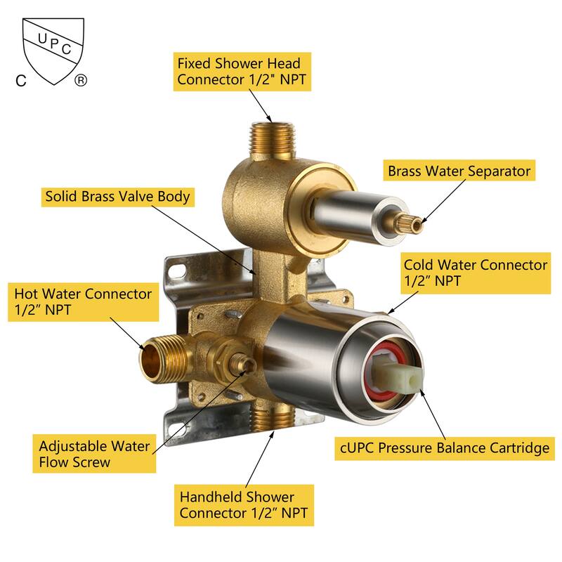 2-Function 10-In Wall Mounted Shower System
