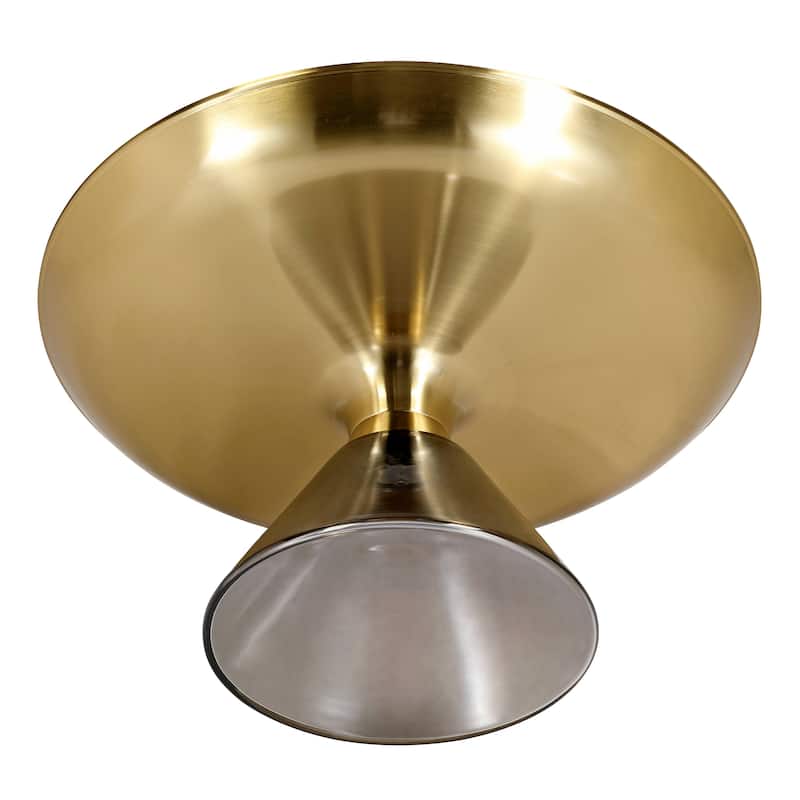 30-Inch Coffee Table Round Glass Tabletop with Gold Iron Rim and Glass Base