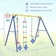 preview thumbnail 3 of 8, Gymax 4-in-1 Kids Swing Set Carbon Steel Swing Stand w/ Basketball