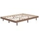 preview thumbnail 21 of 22, Full Size Floating Platform Bed Frame with Slats, No Headboard