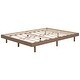 preview thumbnail 16 of 22, Modern Full Floating Platform Bed Frame with Slat Support, Pine Wood Platform Bed for Bedroom, No Box Spring Needed