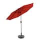 Holme 9-foot Patio Umbrella with Tilt-and-Crank with Black Base Weight Stand Included