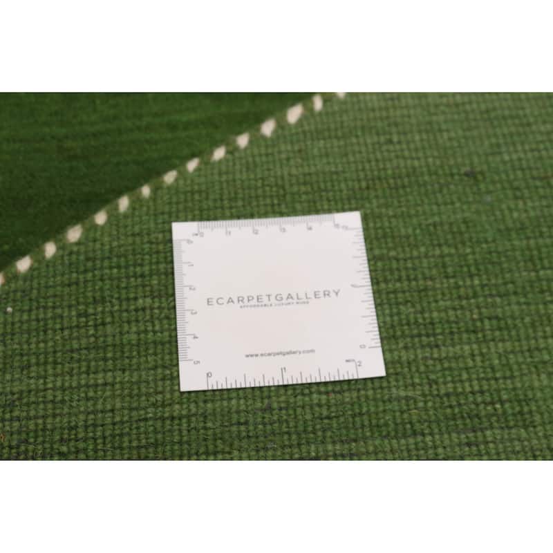 Kashkuli Gabbeh Green Rug 4'11" x 4'11" - 4'11 x 4'11