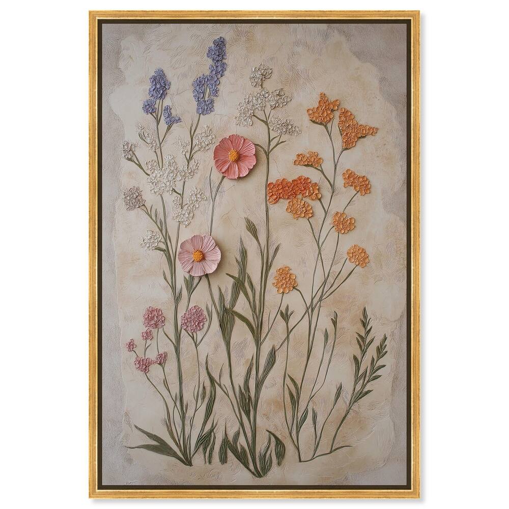 Sculpted Flora Frieze I Canvas by Art Remedy