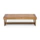 preview thumbnail 9 of 10, Sherwood Outdoor Acacia Wood Coffee Table by Christopher Knight Home