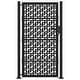 preview thumbnail 11 of 53, vidaXL Garden Gate Black 39.4x49.2" Steel Trace Design