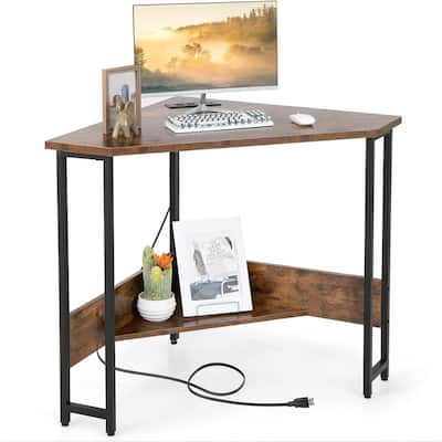 Corner Desk with Power Outlet