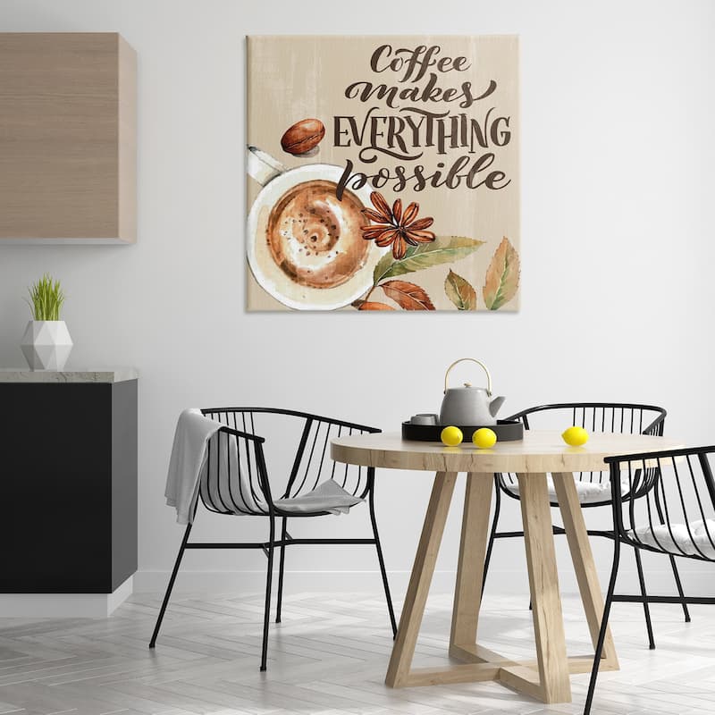 Stupell Rustic Coffee Makes Possible Canvas Wall Art Design By Kim Allen