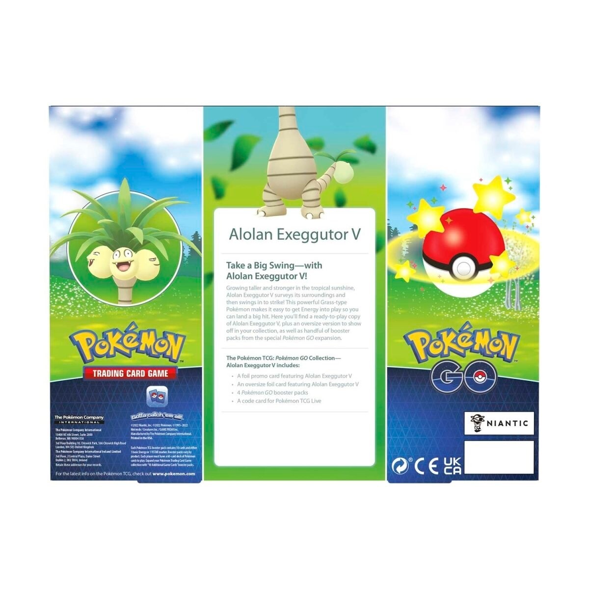 alolan exeggutor v pokemon card 005 GO Holo Rare V NM Evolves from null Type Pokemon TCG: Pokemon GO Collection-Alolan