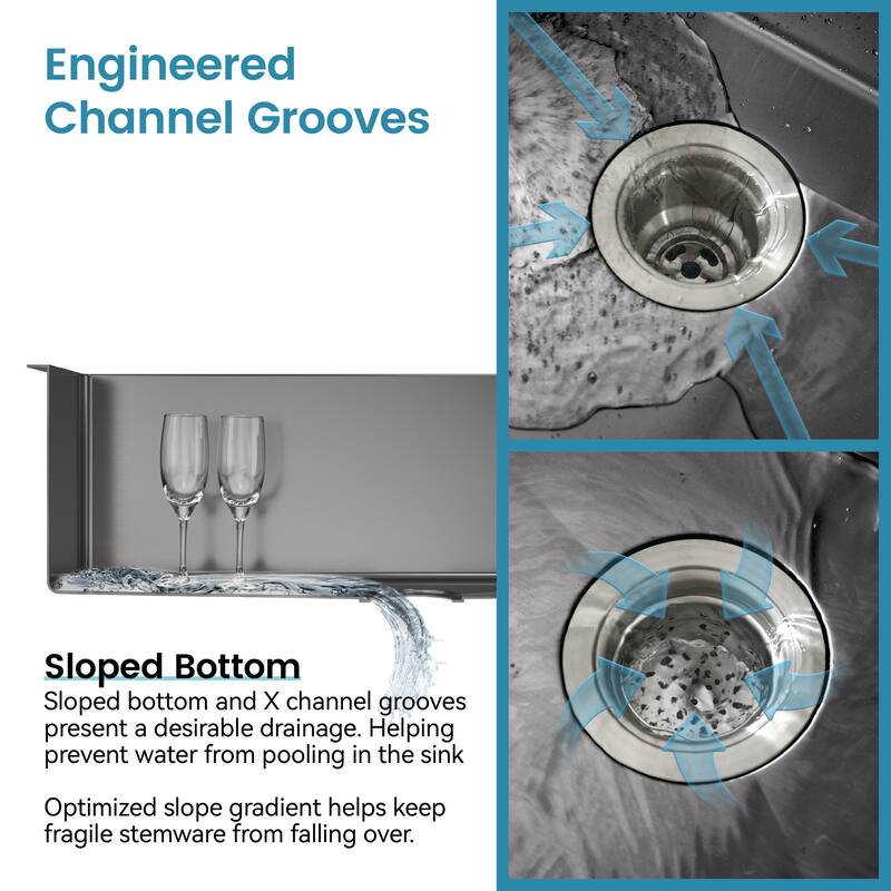 Stainless Steel Kitchen Sink, 30″x19″ Single Bowl, Undermount HandmadeSink in Black, with US Standard Drain and Hook
