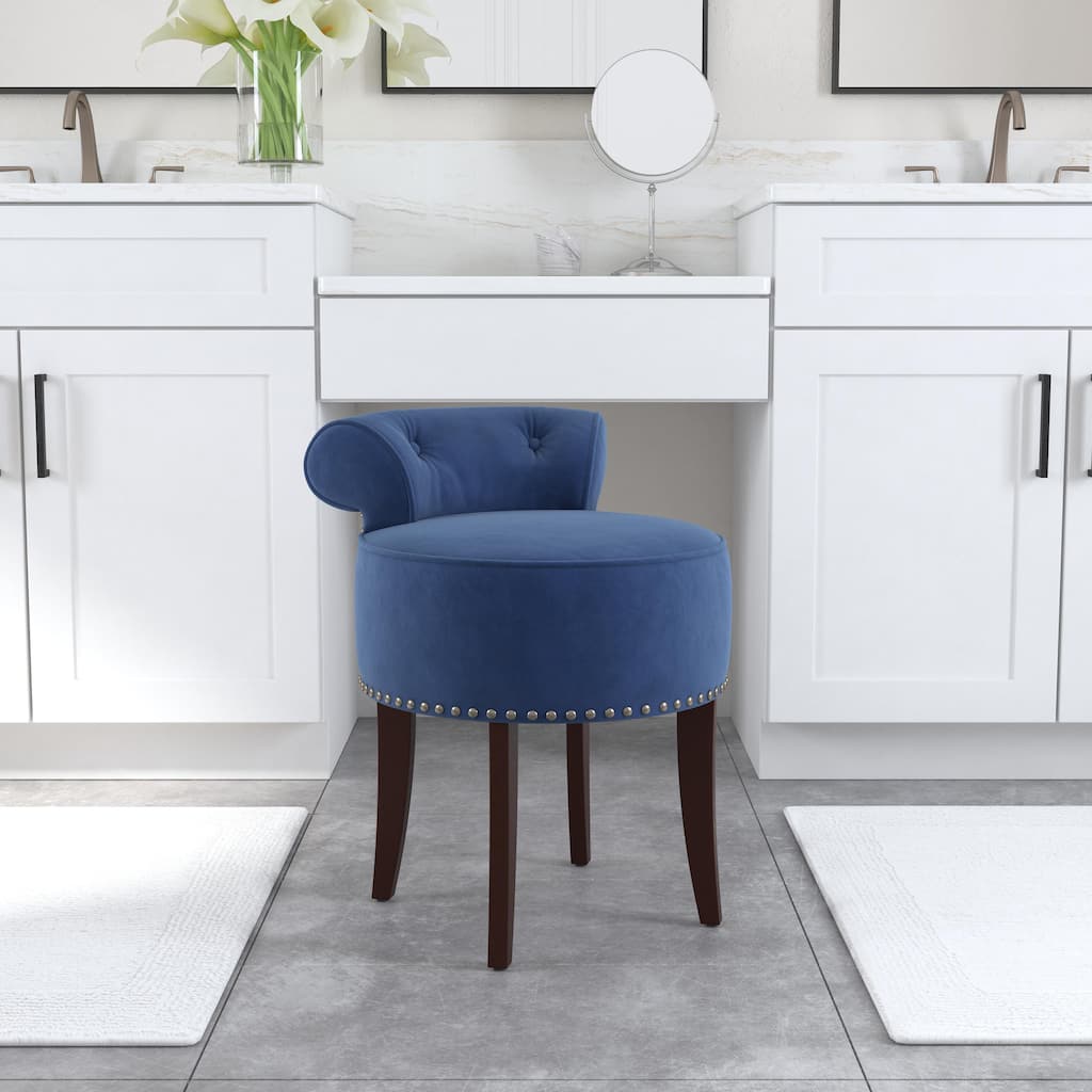 Hillsdale Furniture Lena Wood Vanity Stool