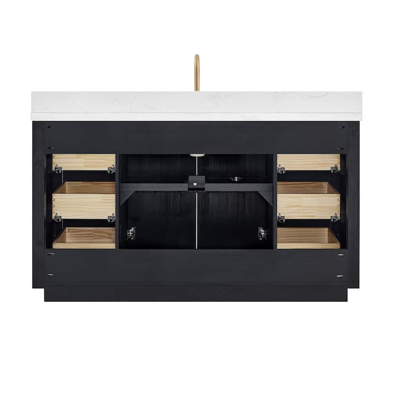 Cadiz Bath Vanity with Composite Stone Top without Mirror