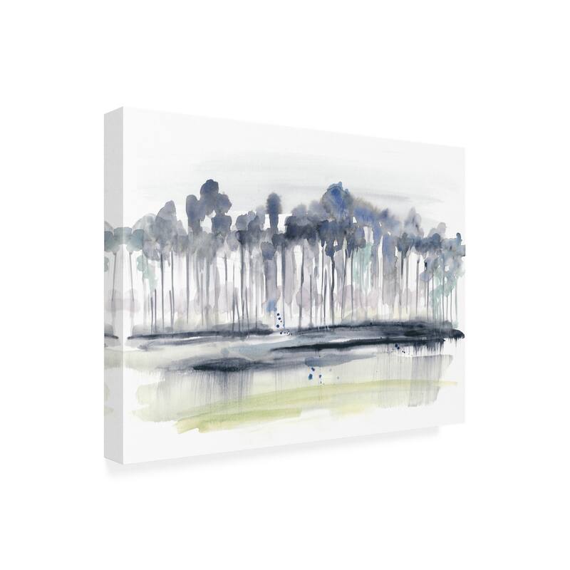 Jennifer Goldberger 'Tree line Splash II' Canvas Art