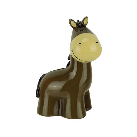 Brown Happy Horse Childrens Coin Bank - 6.25 X 4.5 X 3 inches