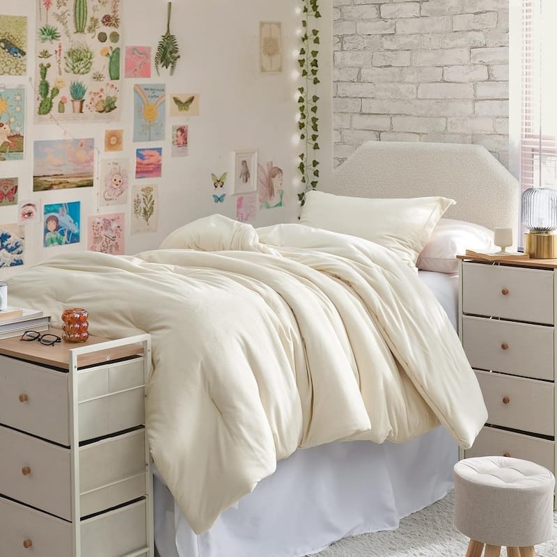 Love Thick® - So Smooth Coma Inducer Oversized Comforter Set - Custard Cream - Twin XL