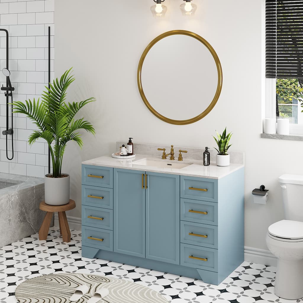 HOROW 23.63 in Rectangular Undermount Ceramic Bathroom Sink in Biscuit with Overflow Drain