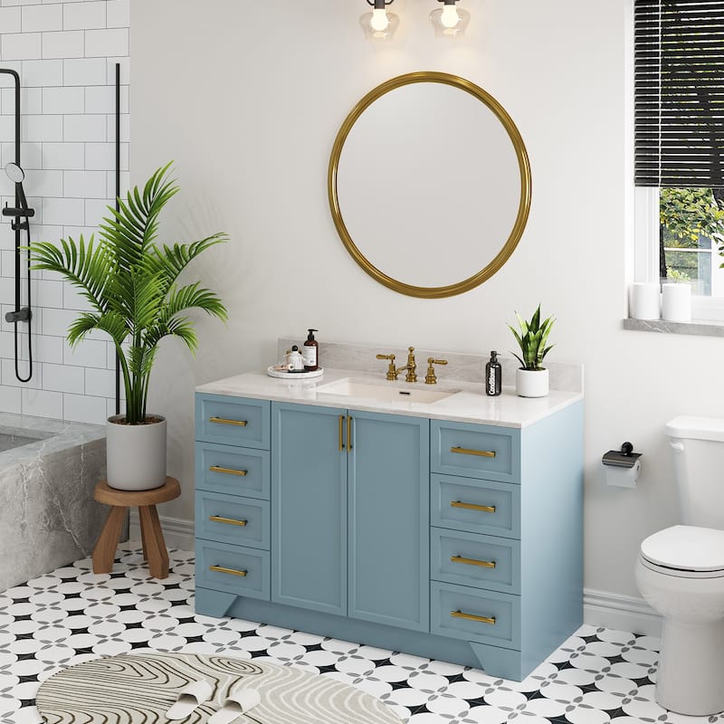 HOROW 23.63 in Rectangular Undermount Ceramic Bathroom Sink in Biscuit with Overflow Drain