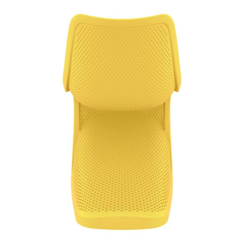 33.5" Yellow Outdoor Patio Dining Chair