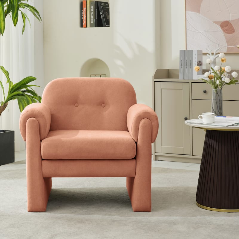 Modern Cloud Velvet Accent Chair with Removable Cushion for Living Room