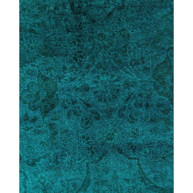 Contemporary Overdyed Wool Hand Knotted Runner - 3' 0" x 10' 0"