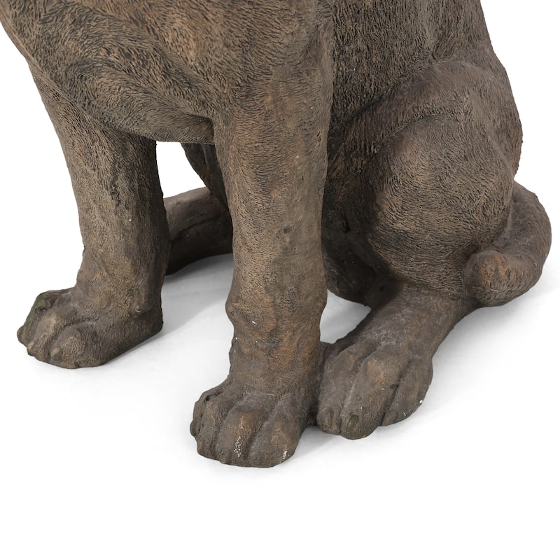 Delphos Outdoor Cast Stone Outdoor Dog Garden Statue by Christopher Knight Home